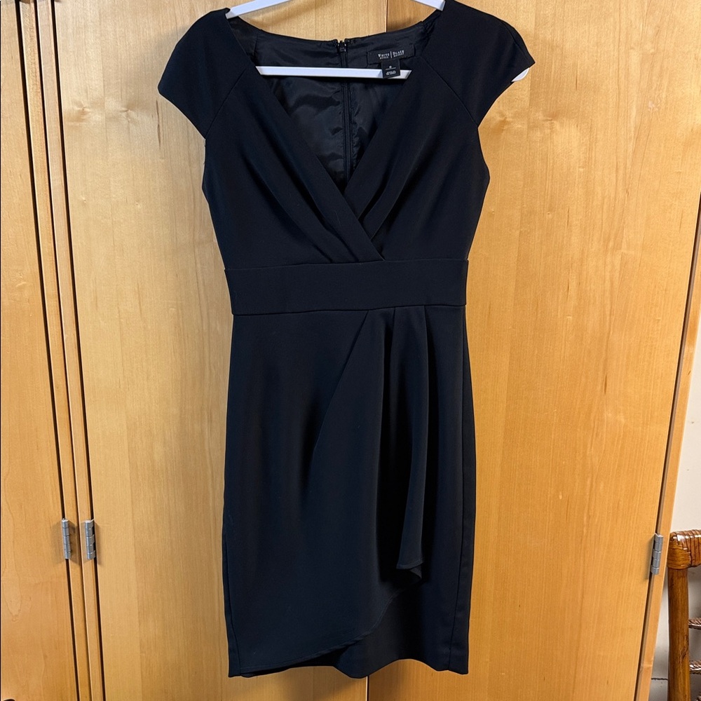 White House Black Market Classic Black Midi Dress